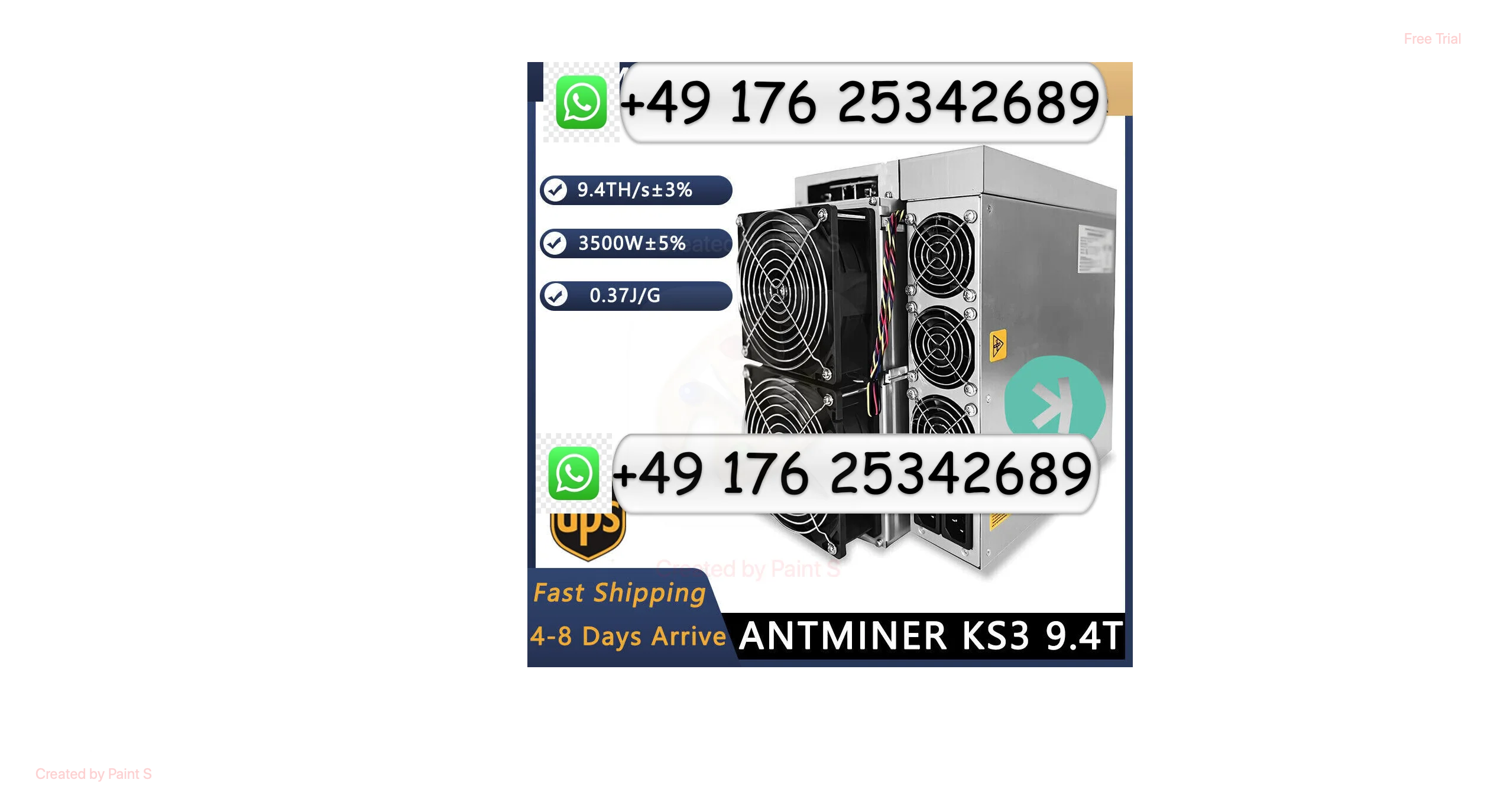 

H ! САМОЕ ПОПУЛЯРНОЕ ПРЕДЛОЖЕНИЕ КУПИТЕ 5, ПОЛУЧИТЕ 3, НОВЫЙ Antminer KS3 9,4Th, 200–240 В Asic Kaspa Miner Bitmain с блоком питания