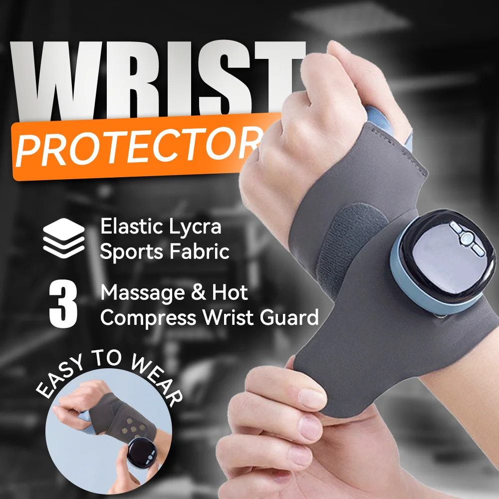 Heated wristband For Tendonitis Heated Wrist Massager TFCC Strain , Sprain Sports Wrist Guard Preventing Muscle Strains