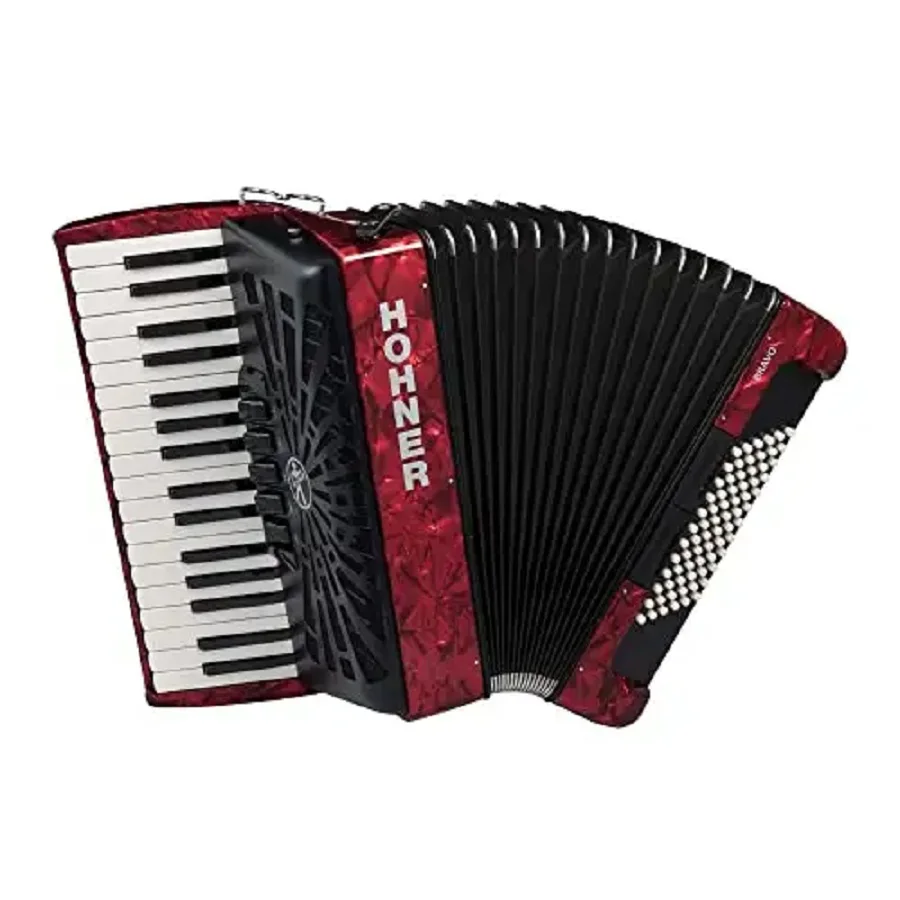 Buy Direct Original New Hohner Bravo III 72 Accordion with Blue Bellows Black