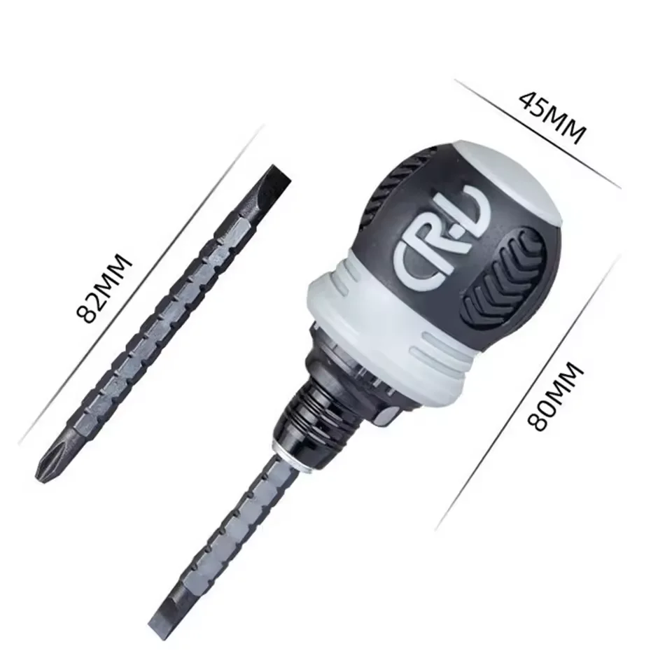 Ratchet Screwdriver Set Short Shaped Radish Head High Hardness Labor-saving Multi-functional Dual-purpose