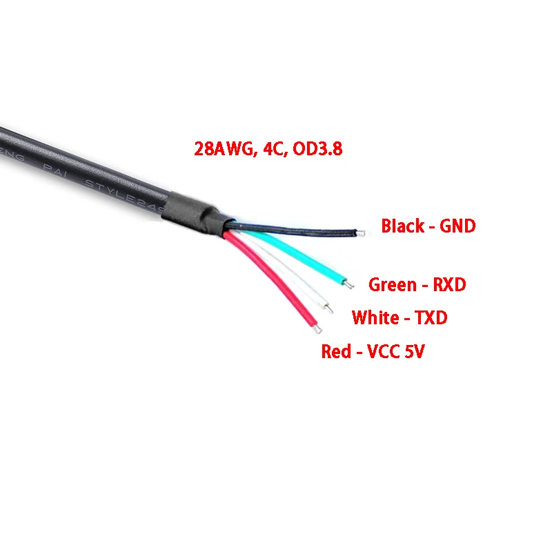 USB إلى Uart TTL 3.3 فولت سلك نهاية محول كابل محول 6FT غزير PL2303 رقاقة سلك فتح كابل