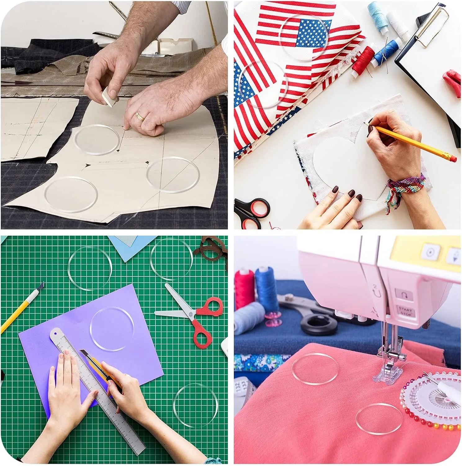 5PCS Glass Pattern Weights for Sewing, Fabric Sewing Weight Cloth Dressmaking Pattern Making and Sample Cutting Weights