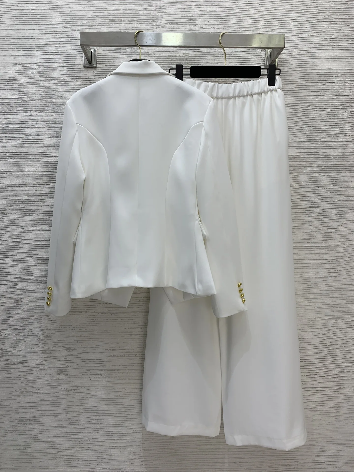 

Женский осенне-зимний новый стиль, облегающий профессиональный пиджак + свободные брюки с планкой на молнии