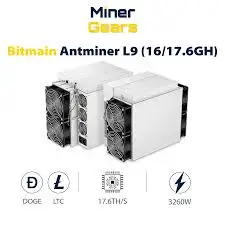 

HH High Quality Bitmain Antminer L9 16gh/s 3400w 17g 16.5g Ltc Dog