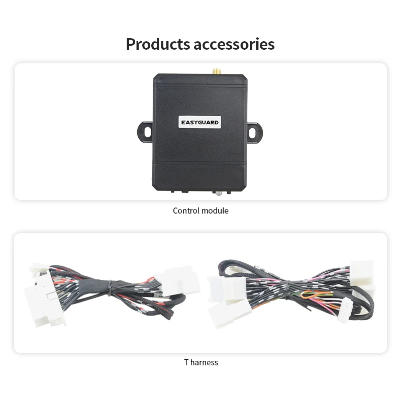 EASYGUARD Remote Starter Kit สําหรับ Land Cruiser 2008-2015 oem push ปุ่มเท่านั้น Plug and Play 3X ล็อคเพื่อ Remote Start/หยุด