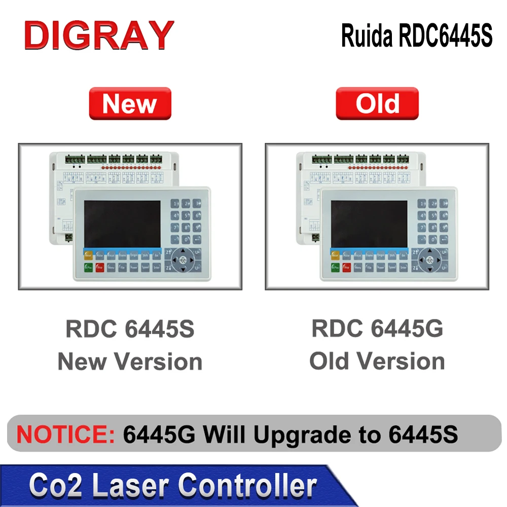 DIGRAY Ruida RDC6445G Karta sterowania laserem CO2 Płyta główna do systemu sterowania maszyną do cięcia laserowego CNC RDC6445S