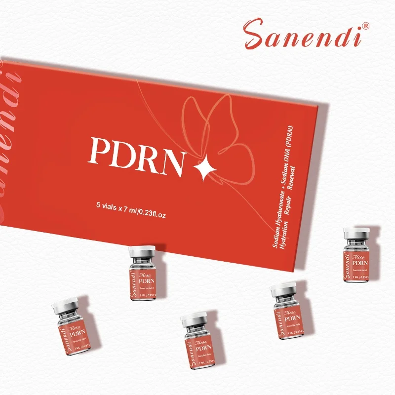 Sanendi PDRN Salmon DNA Serum for Facial Dr.Pen Hydro Glow Vitamin C Skin Booster Brighten Korean Skincare Hydration 7ml*5