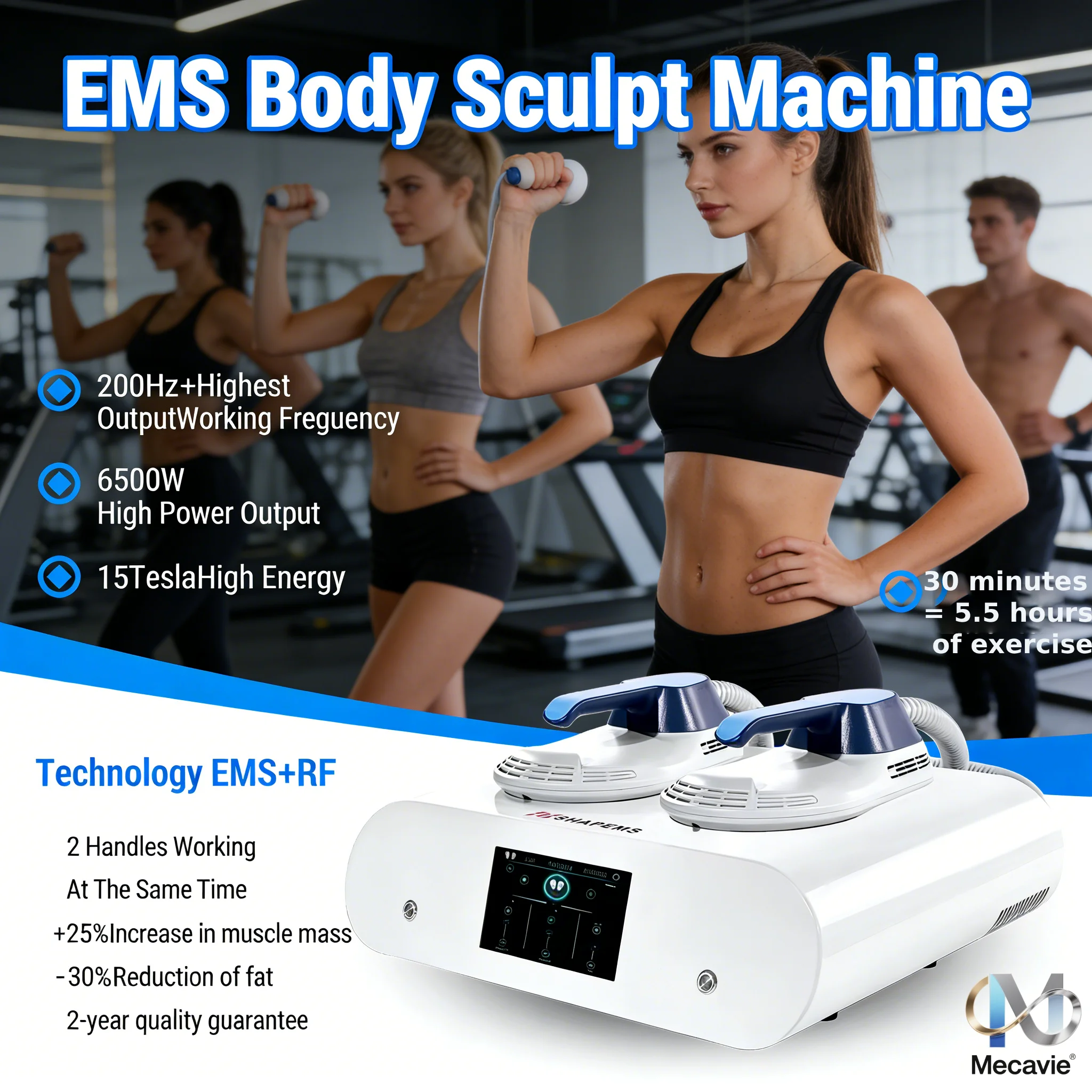 

Portable 2 in 1 EMSnova Body Shaping Machine Muscle Stimulation Fat Burning Weight Loss Home Use Non Invasive Beauty Equipment