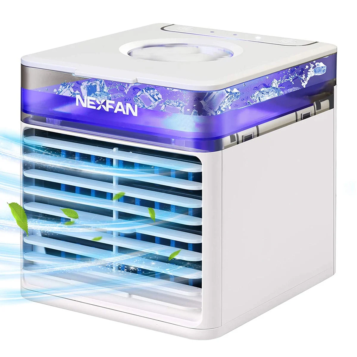 Ventilador Sobremesa Usb Aire Acondicionado Portátil Mini Para Hogar Difusor De Agua Iluminación Led Con Iones Esterilizadores Envió Desde España