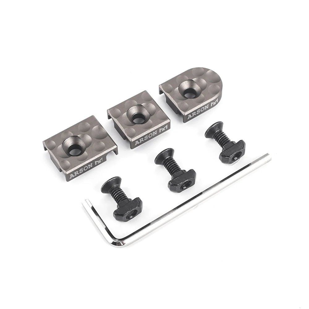 WADSN Military 3pcs/Set Metal CNC Tactical Accessroy M-Lok Keymod Wire Guide System Airsoft Weapon Rail Handguard Tail Fixed