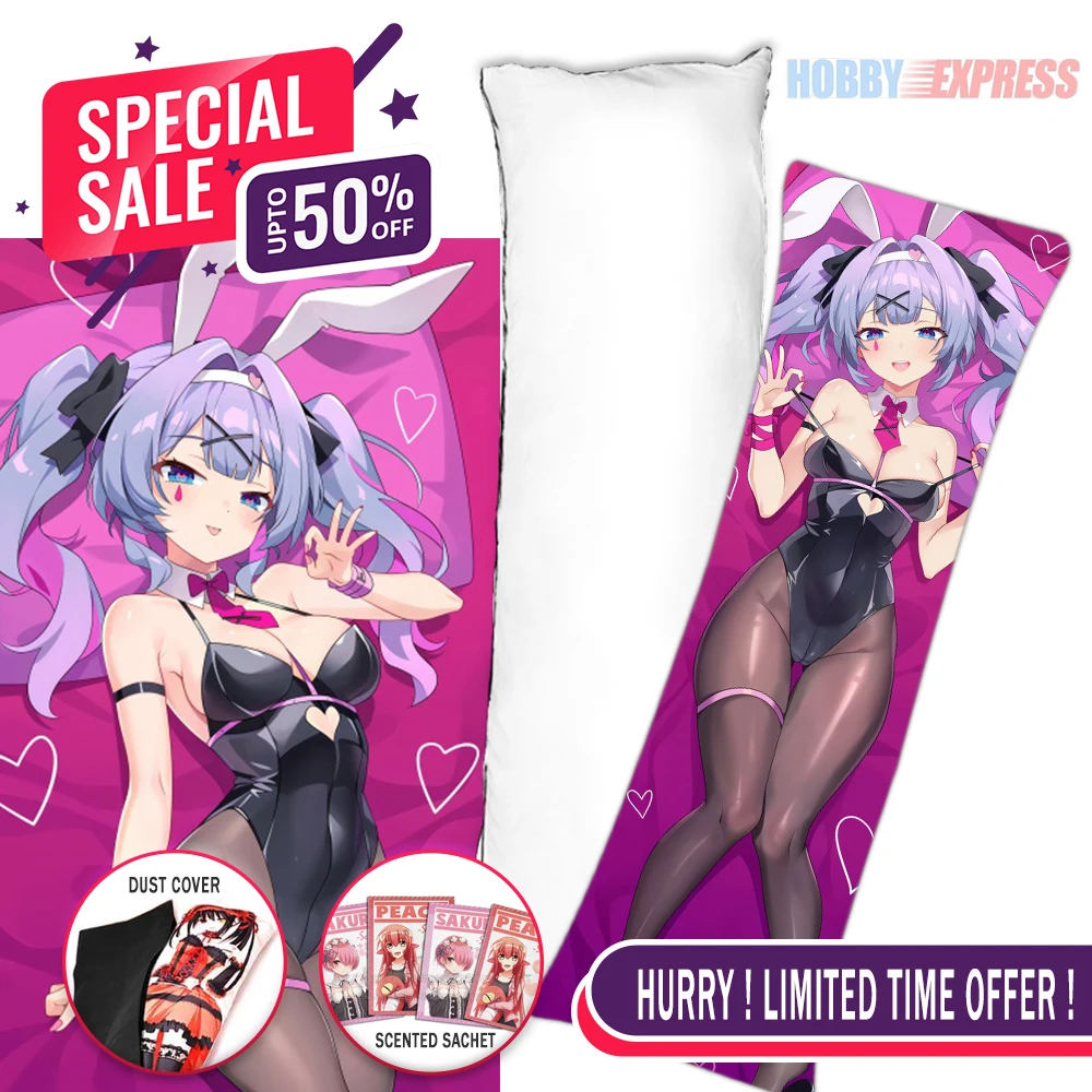 Hobby Express Anime Dakimakura Japanese Otaku Waifu Life Size Doublesided Hugging Body Pillow Cover Rabbit 248445-1