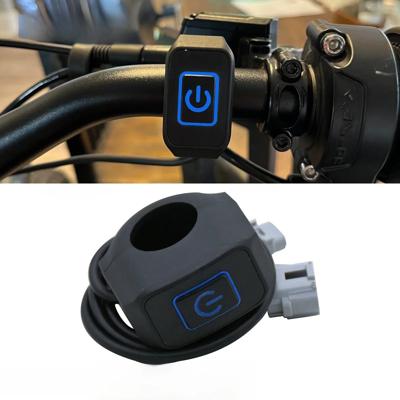 AliExpress NONE Motorcycle Headlight Switch Modified Control LED Light 22mm For Surron Light Bee X / S For TALARIA STING Electric Bike Parts