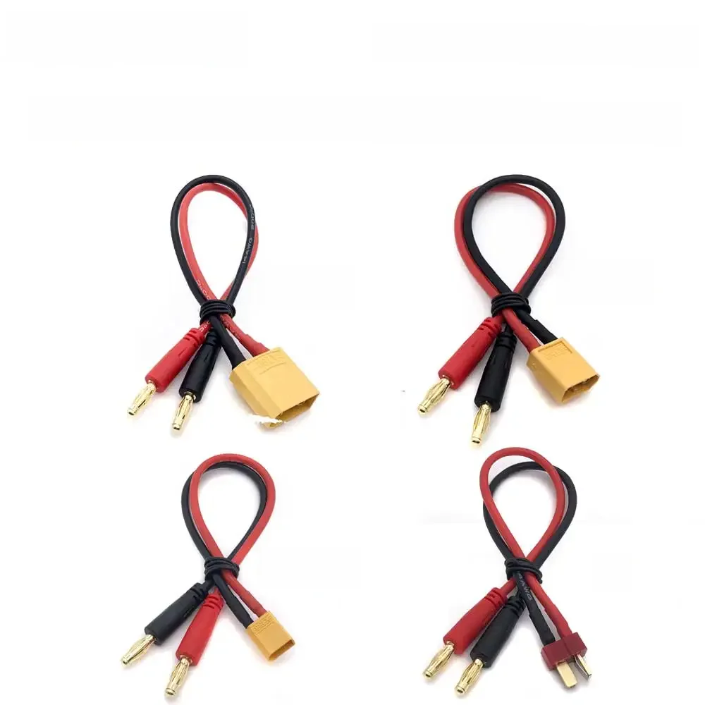 YSIDO 22CM XT30 XT60 XT90 T prise plomb de Charge à 4.0mm fiches banane câble de Charge fil de Silicone 14AWG pour chargeur B6 batterie Lipo