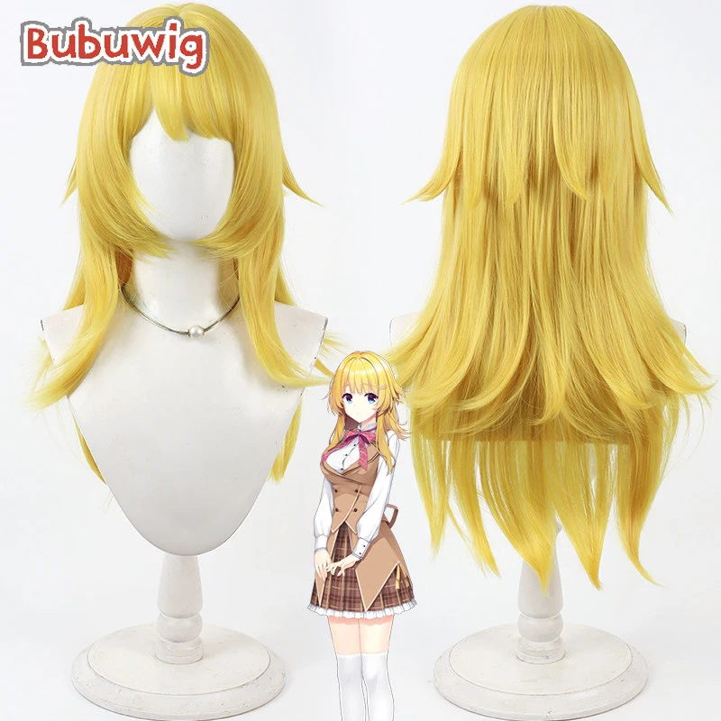 

Синтетический парик Bubuwig для косплея Shimakoshi Tsukimi, цвет LimeLight Lemonade Jam, 50 см, блонд, термостойкий