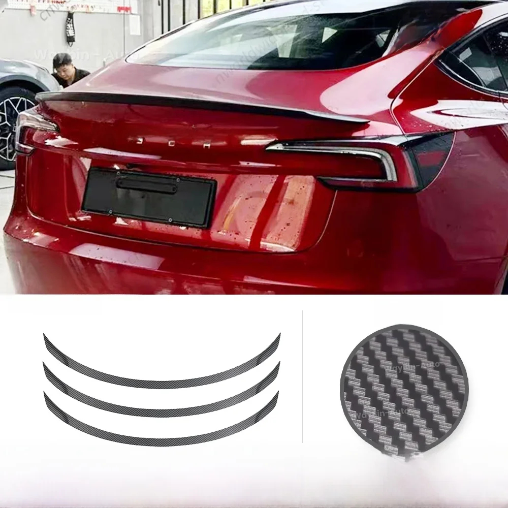 Tylny spojler bagażnika do Tesla Model 3 Highland 2024, tylny spoiler ABS Performance, czarny połysk, karbon, zestawy karoserii Model Y — zdjęcie 2