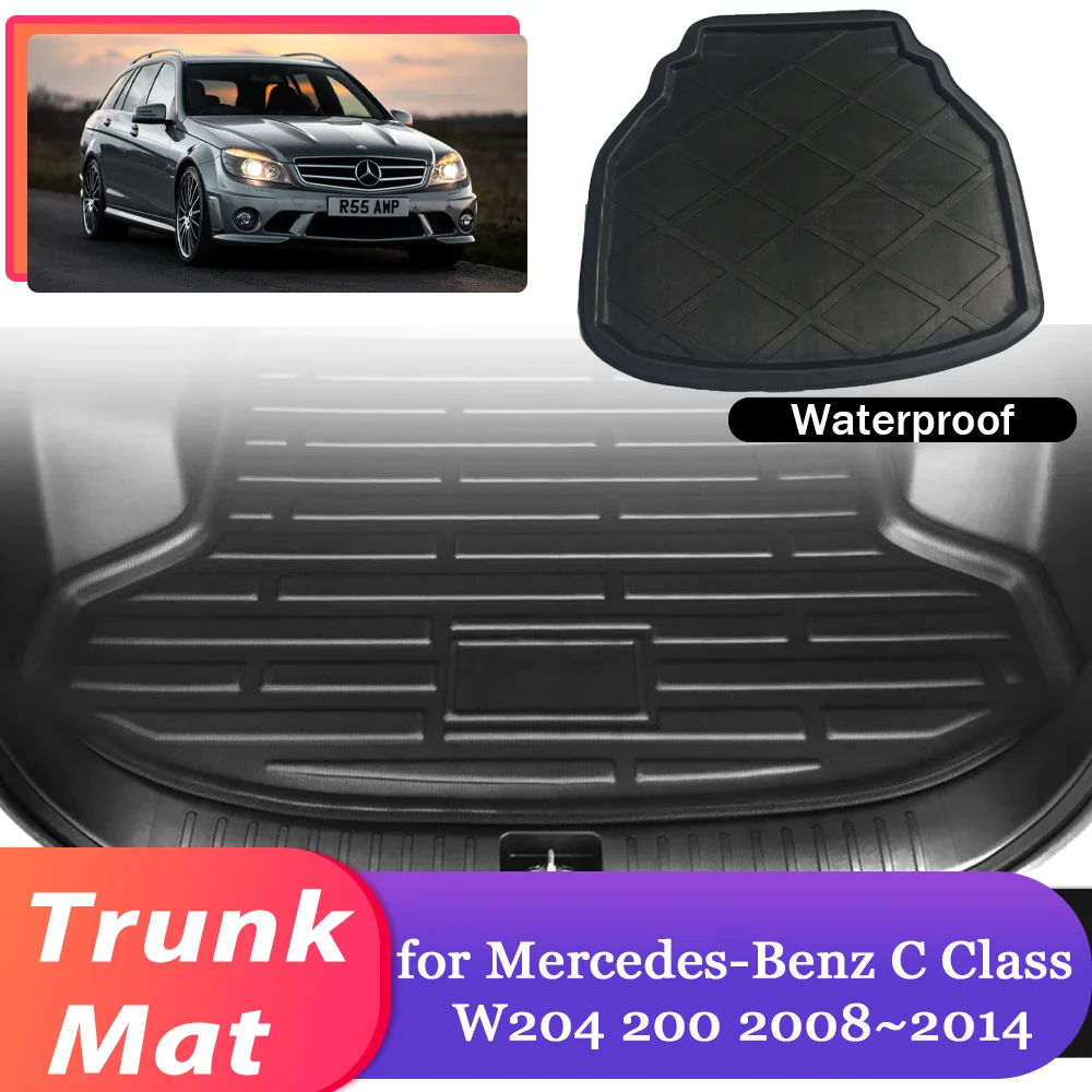 

Car Trunk Mat for Mercedes-Benz C Class W204 200 2008~2014 2009 Luggage Waterproof Cargo Boot Pad Liner Carpet Cover Accessories