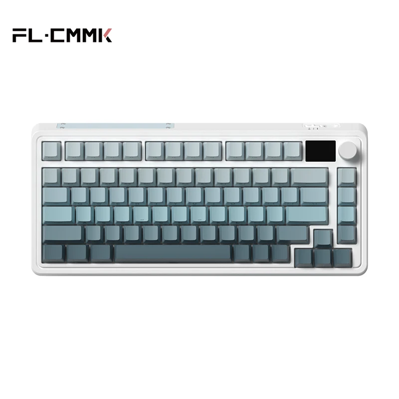 

FL·ESPORTS CMK75 82 Key Mechanical Keyboard W& TFT Display Screen Hot Swap RGB 2.4G Wireless Bluetooth Wired Keyboard PBT Keycap