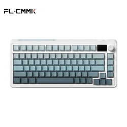 FL·ESPORTS CMK75 82 Key Mechanical Keyboard W& TFT Display Screen Hot Swap RGB 2.4G Wireless Bluetooth Wired Keyboard PBT Keycap