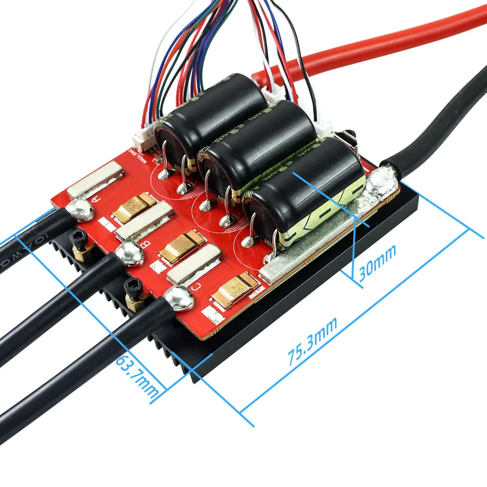 The FLIPSKY FSESC6.9100A speed controller for electric bicycles is based on VESC6.6 and has an aluminium anodized radiator for b