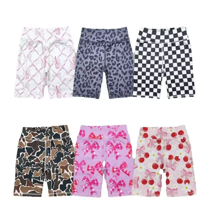 

New Fashion Baby Girls Biking Shorts Summer 6 Colors Sibling Girls Tennis Yoga Biking Shorts Bottoms Sister Yoga Shorts Suits