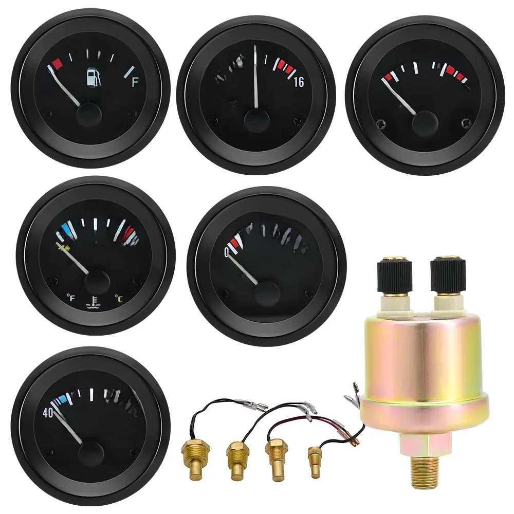 Medidor de temperatura automático com sensor 1/8 npt 52mm led digital óleo/indicador de temperatura