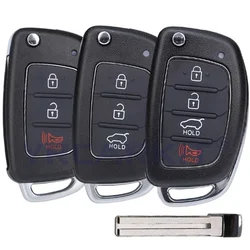 3/4B Flip Remote Key Shell For Hyundai HB20 Santa Fe I20/30/45 IX35/45 Mistra Accent I40 Solaris Elantra Verna Anahtar