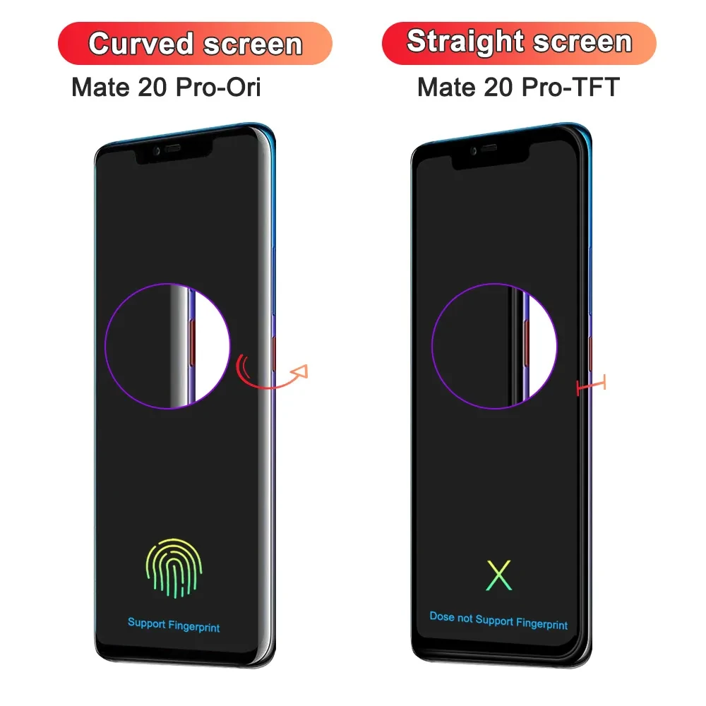 100% Tested For Huawei Mate 20 Pro LCD Display, LYA-L09,L29,AL00 Touch Screen Digitizer Assembly Replacement For Mate 20 Pro LCD