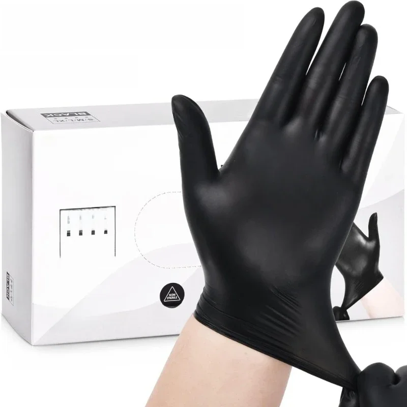 30/50/100PCS Zwart Nitril Handschoenen Huishoudelijke Keuken Badkamer Schoonmaken Handschoenen Afwassen Nail Art Haarverf Huisdieren latex Gratis - afbeelding 2