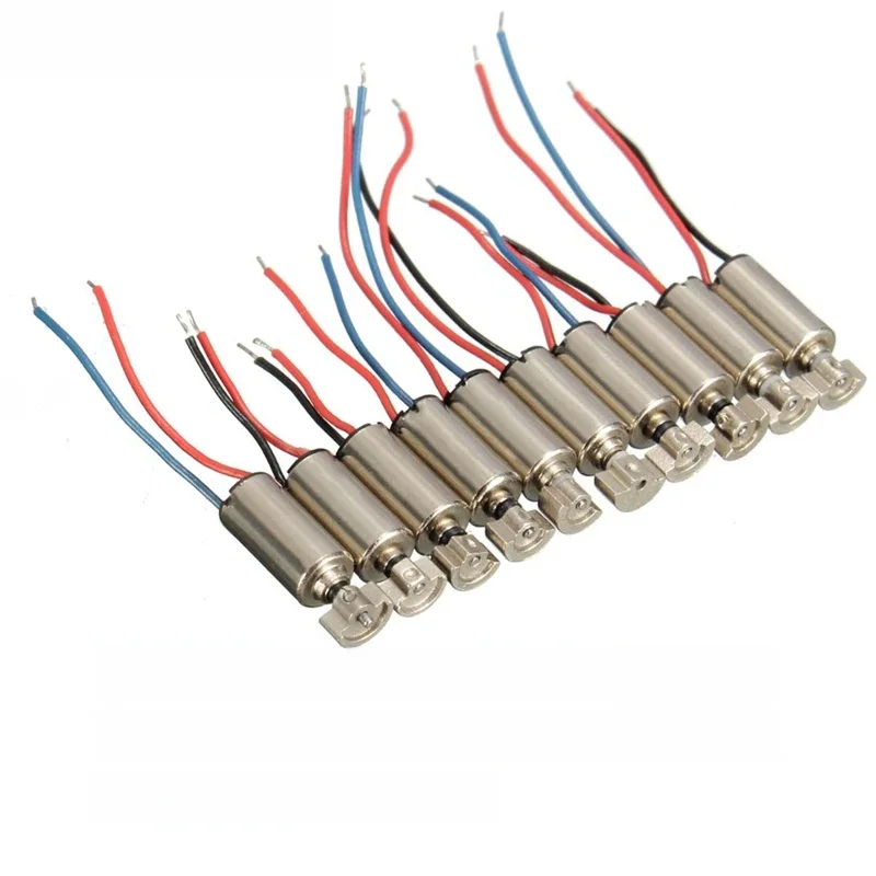 MTSPACE 10 pièces/ensemble 4x8mm DC 1.5-3V Micro téléphone portable moteur de Vibration sans noyau vibrateur Mini moteur de Massage pour SANYO de haute qualité