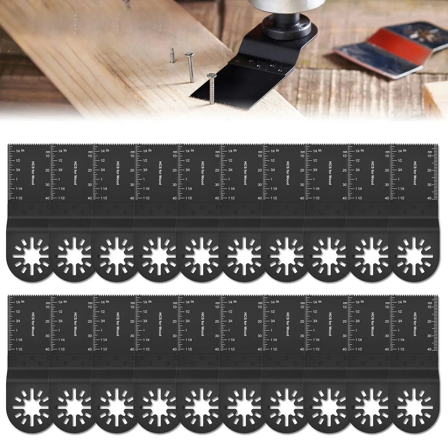 20PCS Multi Tool Blades Oscillerend Zaagblad Multifunctioneel Zaagblad Vernieuwer Multi Cutter Blade Voor Hout Plastic Metaal Cutti - afbeelding 2