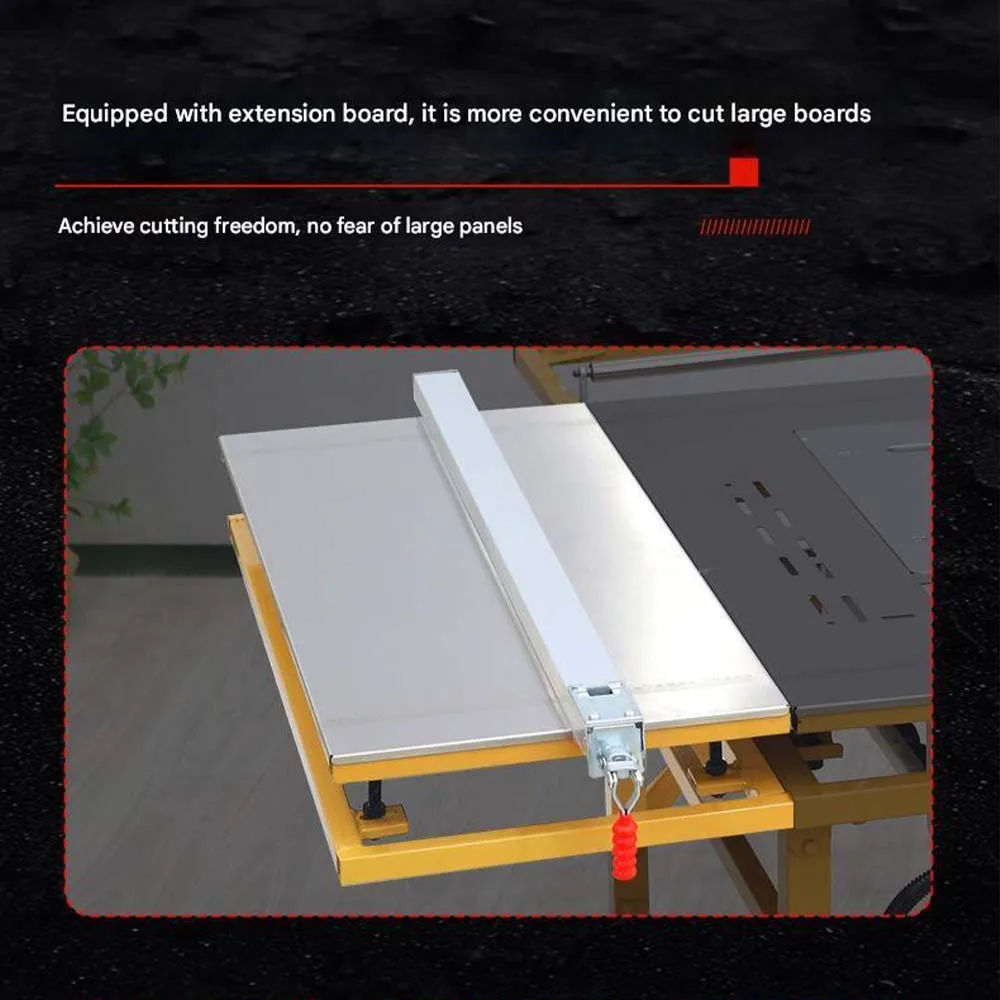 Woodworking Saw Table, Foldable Worktable, Multifunctional Precision Push Table Saw, Stainless Steel Portable