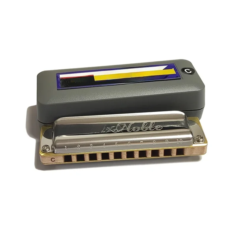 DABELL Mondharmonica Noble 1102 Blues Harp 10-gaten Mondharmonica Roestvrijstalen afdekplaten Esdoornhout Kam Gelijk temperament Korea - afbeelding 2