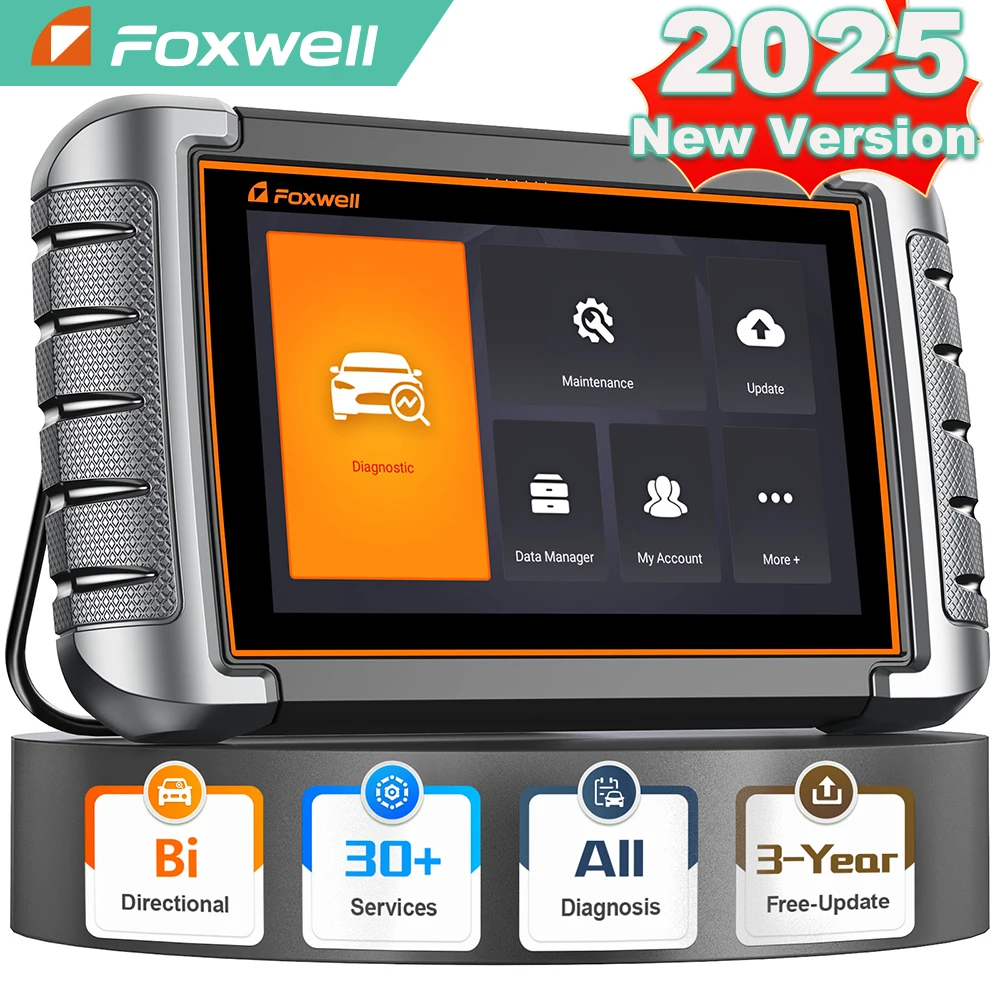 FOXWELL NT809 OBD2 Tüm Sistem Profesyonel Otomotiv Tarayıcı Kod Okuyucu ABS SAS EPB Yağ 30 Sıfırlama OBDII Araç Teşhis Araçları