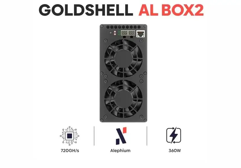 

Бесплатная доставка AL-BOX II с алгоритма майнинга Blake3 Goldshell с максимальной мощностью 360 ГГц/с