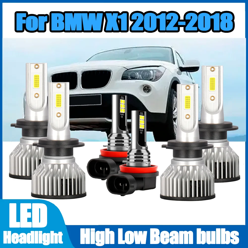 

High Low Beam LED HeadLights High Power Car HeadLamps 6000K White LED Fog Lights 12V For BMW X1 2012 2014 2015 2016 2017 2018
