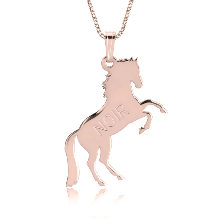 

Crazy Horse Custom Name Necklace Personalized 18K Gold Plated High Quality Stainless Steel Women's Necklace Gift For Girlfriend