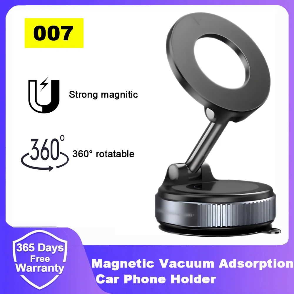 

K007 Magnetic Car Phone Holder Suction Cup Vacuum Phone Holder 360° Rotatable and Foldable Phone Holder Suitable for Smartphones