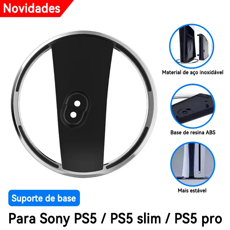 Novo suporte de console de metal com parafusos para ps5 slim/ps5 pro suporte de armazenamento vertical acessórios de jogos