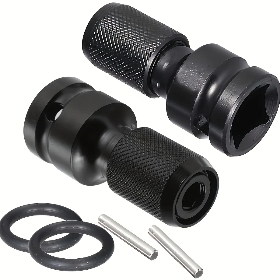 3 Pieces of 1/2 Square inch to 1/4 inch Hexagonal Ratchet Socket Wrench Socket Adapter Wrench Kit, Transmission Converter, Impact Tool, Drill Socket Combination Kit view 5