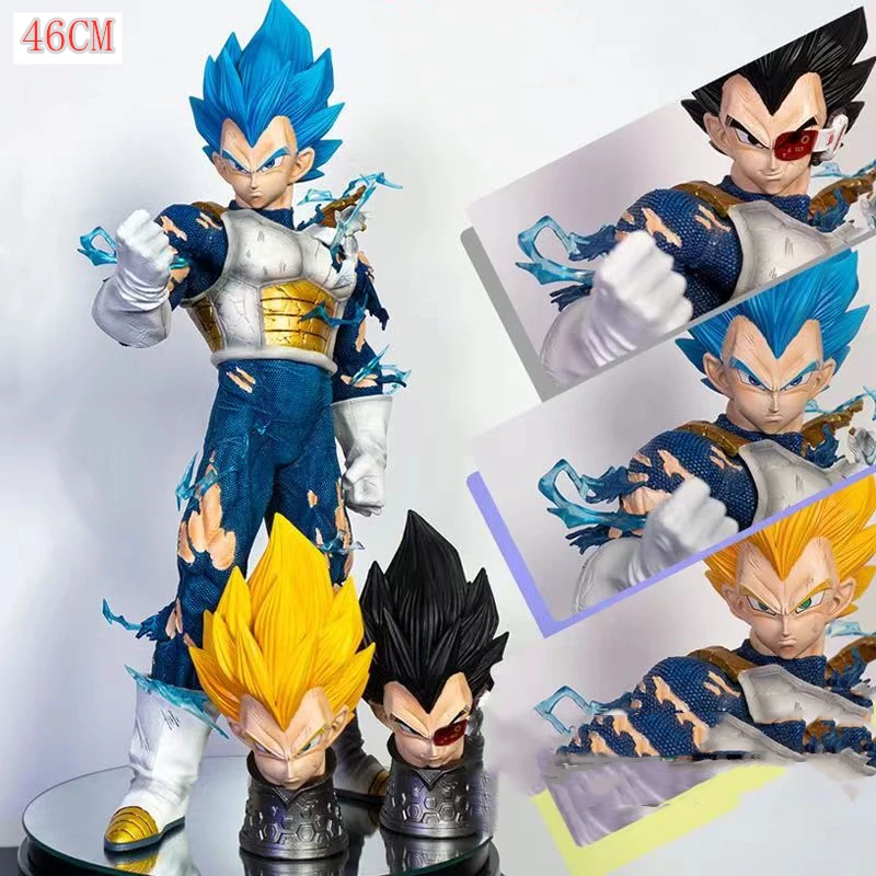 Anime Character Movable Doll GK 46CM Oversized Vegeta Various Handmade Model Toys Collection Table Decoration Christmas Gift