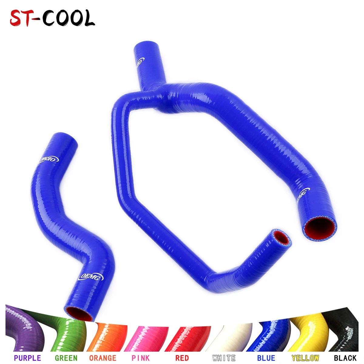 For 1993-1999 Fiat Punto GT 1.4L Turbo Radiator Coolant Hoses Silicone Tubes 1994 1995 1996 1997 1998 Pipes Kit 2Pcs 11 Colors