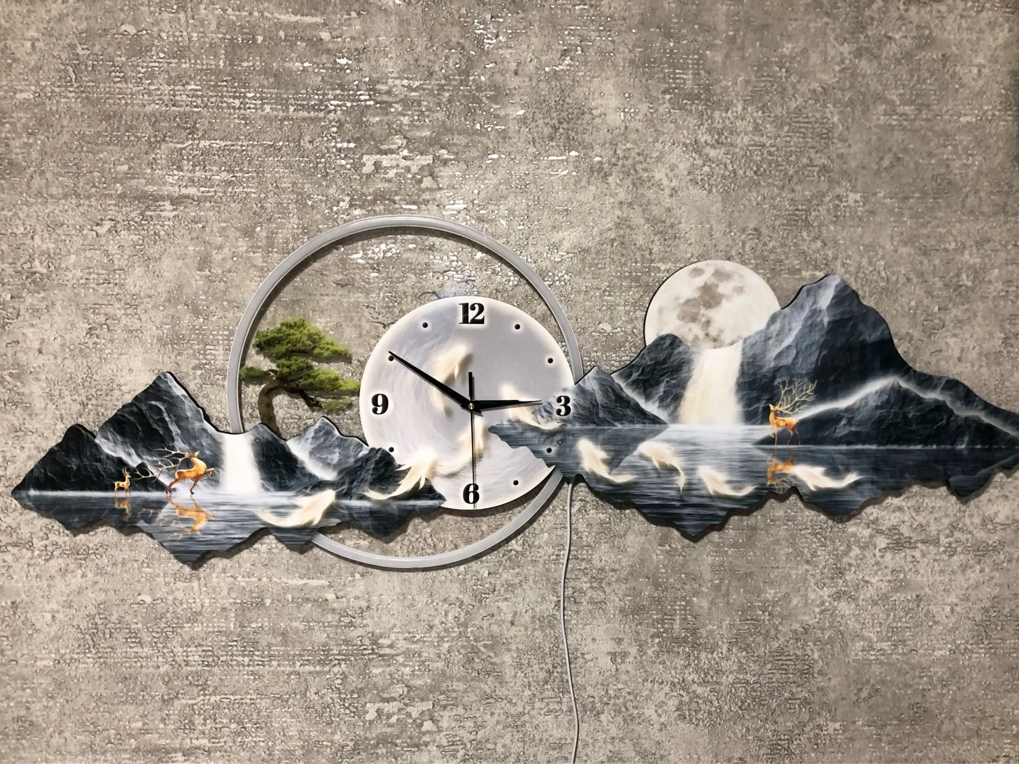 Luxury Wall Clocks Living Room Led Aesthetic Minimalist Silent