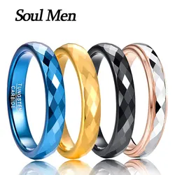 4mm Tungsten Carbide Ring Rose Gold Plating Wedding Ring For Couple Bands
