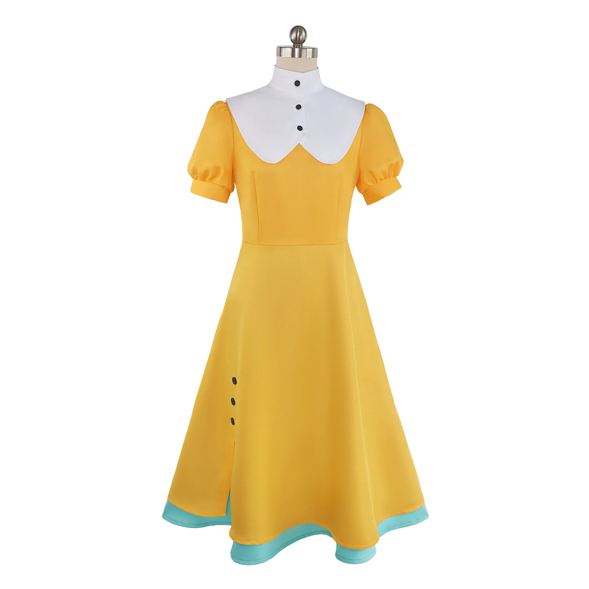 Jolie Robe Cosplay Tomoyo Daidouji pour Femmes Filles Cardcaptor Sakura Uniforme Scolaire Jaune Doux Fête Costume d'Halloween