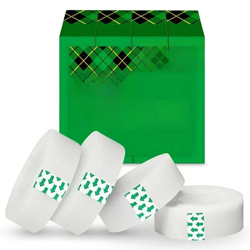 Rouleau de ruban adhésif Transparent, 20 à 1, 0.8cm, 1.2cm, 1.8cm de largeur, ruban d'étanchéité Transparent fort pour le bureau, l'école et la maison, papeterie d'emballage