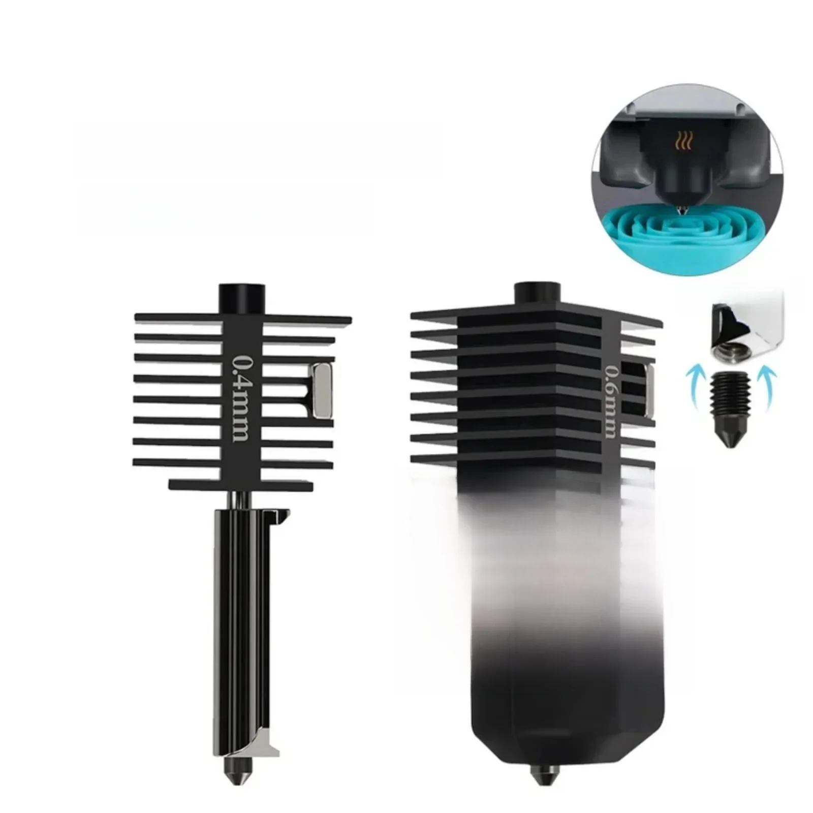 Zestaw Hotend do drukarki 3D Bambu Lab A1/A1 Mini, szybki montaż hotendu, dysza ze stali hartowanej 0,2/0,4/0,6/0,8 mm, Bambulab A2L. — zdjęcie produktu 7