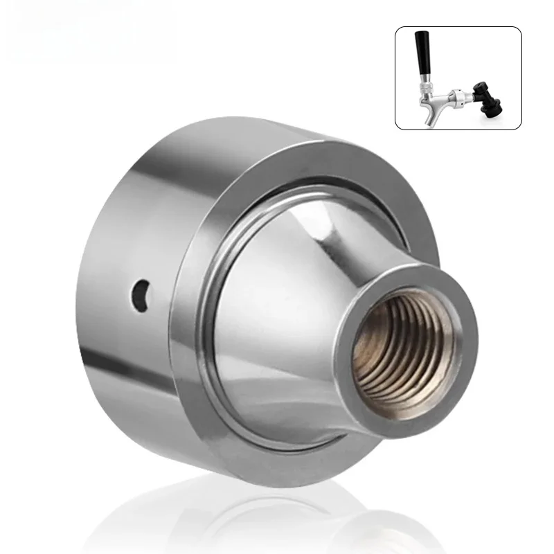 Adapter do kranu Home Brew, chromowany adapter do szybkiego odłączania kranu Podłącz z szybkozłączkami z blokadą kulową — zdjęcie 2