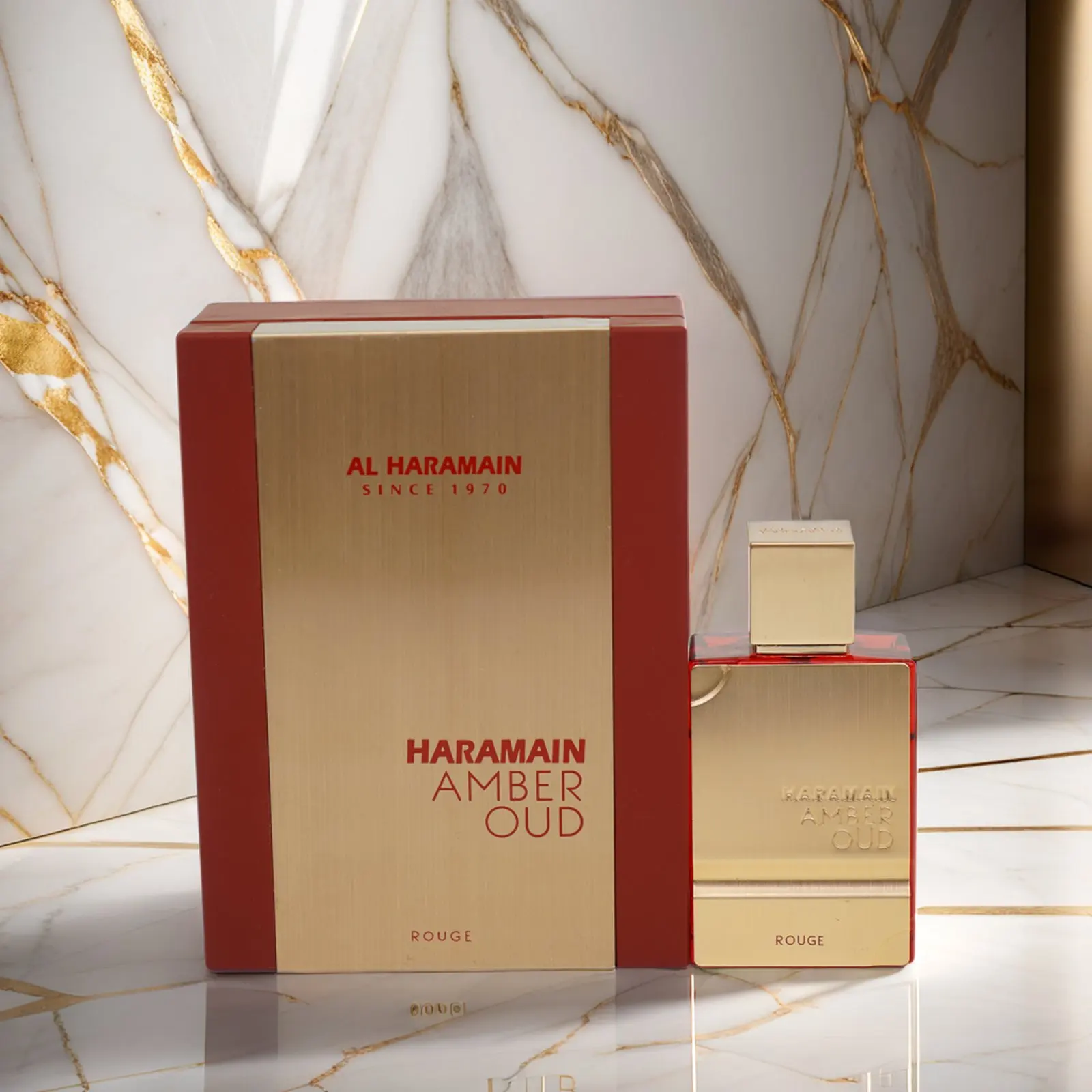 Al Haramain Amber Oud Rouge Edition For Men And Women Eau de Toilette Spray 2.0 OZ Long-lasting Fragrance Best Christmas Gift