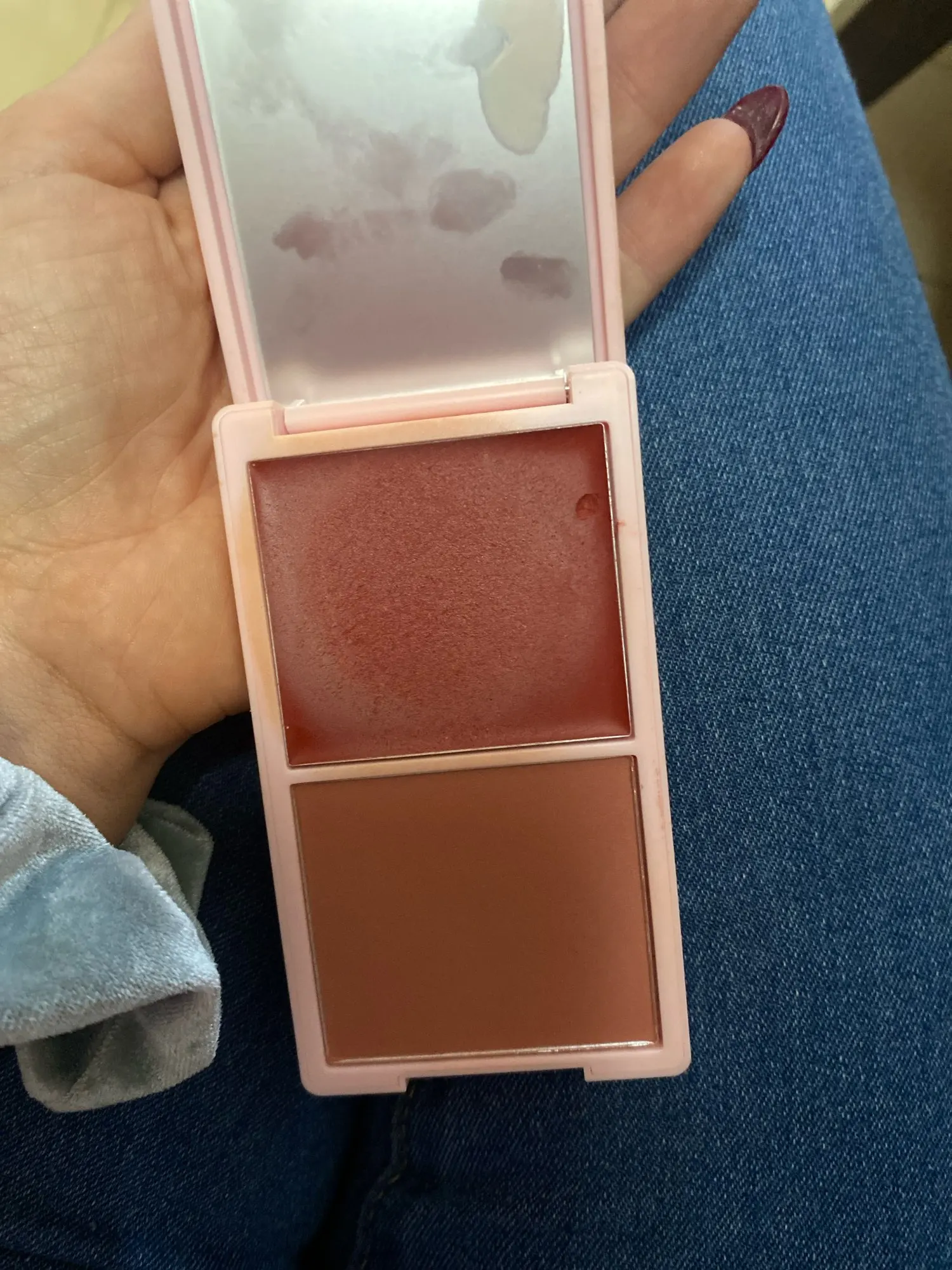 Blush Juvia's Cream Powder Matte Blush Makeup Rose Pan Long-lasting Wearing High Pigment Natural Matte Blush Duo Cosmtics photo review