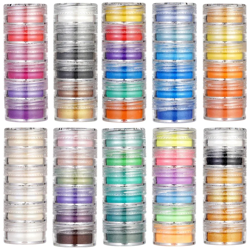 6 kolorów/zestaw perłowy proszek Pigment żywica formy barwnik barwnik perłowy żywica epoksydowa Pigment dla majsterkowiczów żywica epoksydowa rzemiosło dostaw — zdjęcie 2